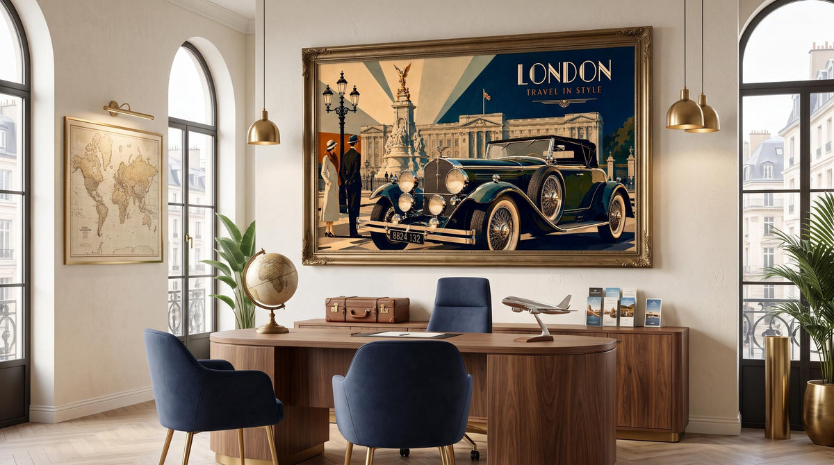 Vintage European Car Wall Art