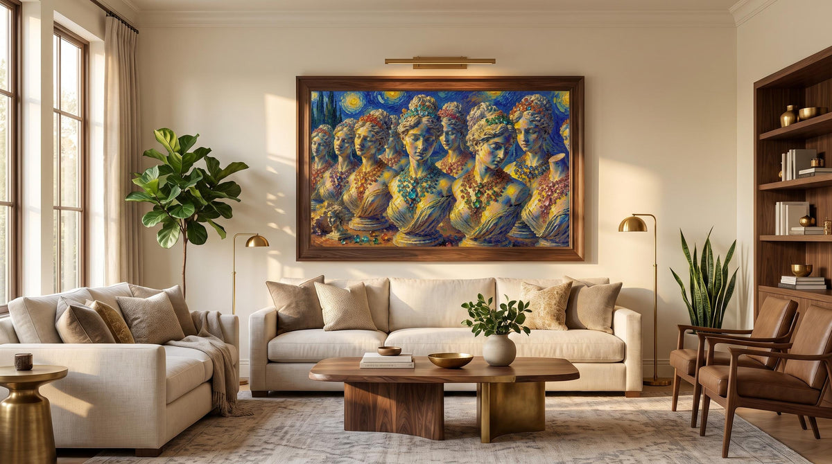 Classical Sculpture Fantasy Wall Art in 3 different Art Styles