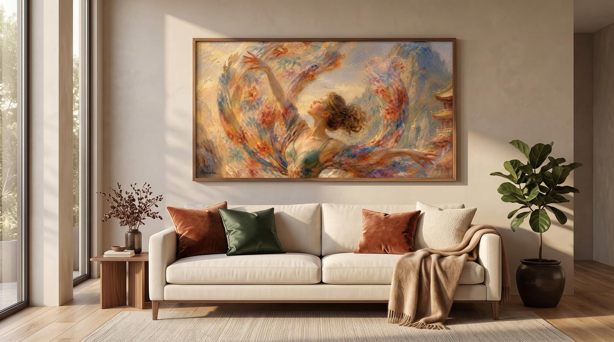 Impressionist Dancer Wall Art – Luminous Movement, Serene Freedom, Painterly Style5