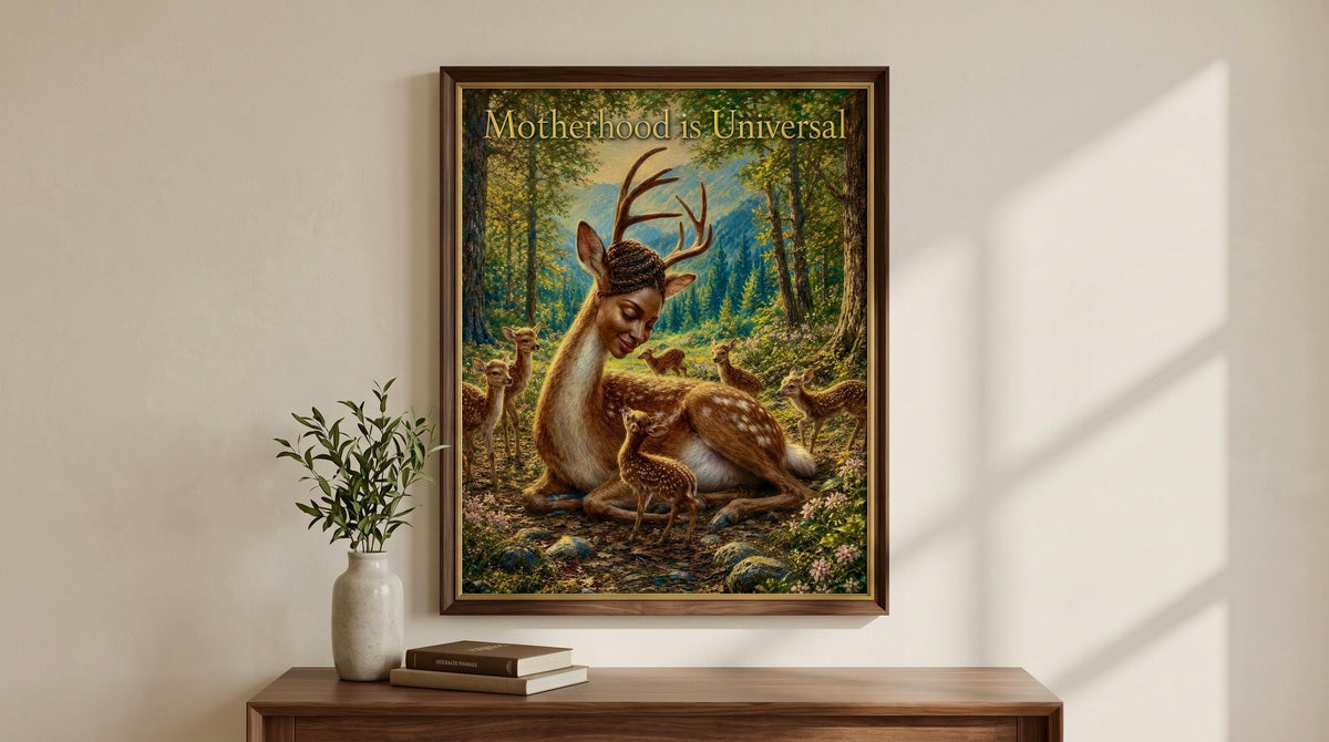 Digital download artwork celebrating the universal bond of motherhood.