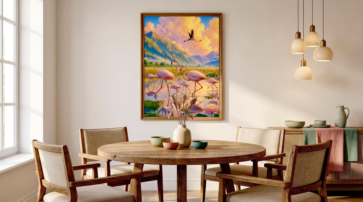 Wall Art Decor, Japanese-animation-inspired fantasy landscape art