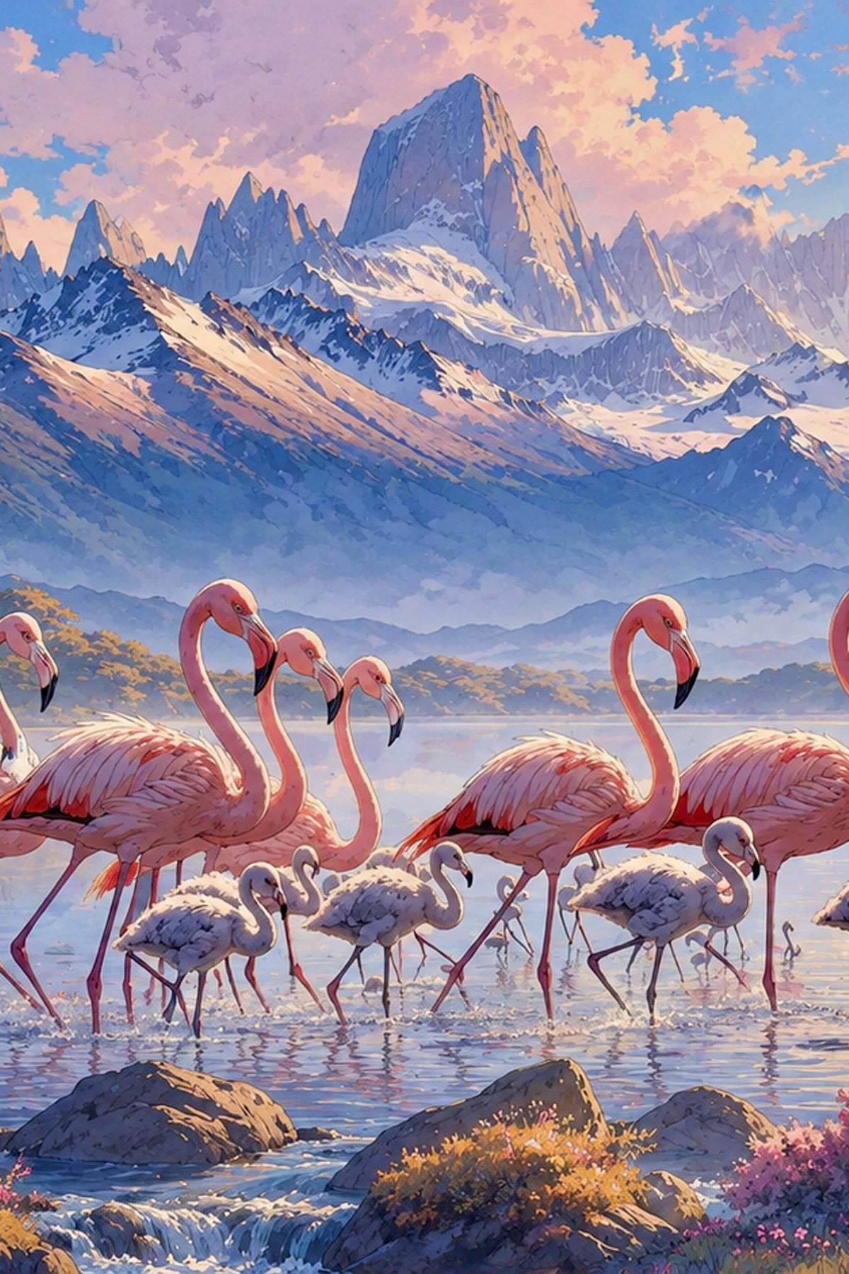 Wall Art Decor, Japanese-animation-inspired fantasy landscape art